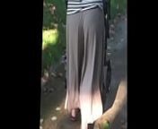a japanese wife walking in the park from visible pantyline in tight salwar