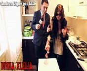 Mistress Divina Klelia destroys and cooks a couple of balls for Andrea Dipr&egrave; from castration