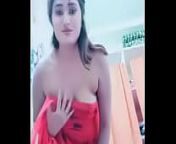 Swathi naidu showing her body and wearing red saree from saree solo nude