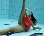Anna the hot teen in red dress from anna nude swimming underwater from sexy girl shows