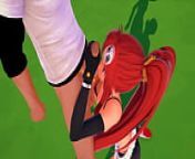 Redheaded teen Yoko licks penis and gets fucked - 3D Hentai from cartoon penis