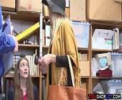 Teen and her both get busted for shoplifting from oma und teen