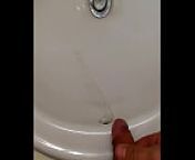 Pissing in hotel bathroom sink from gay pia