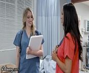 Girlsway Hot Rookie Nurse With Big Tits Has A Wet Pussy Formation With Her Superior from nurse hospital