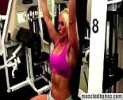 Blonde Gets Horny While Hitting The Gym from horny gym babe gets a face full of cum lush pink