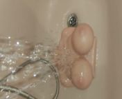 washing my new sextoy ( bouncing titties F cup) teaser short video (ASMR) from gw f yg42ks