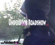 UnderBoob RoadShow Big Tit MILF with Nip Slip on a cool fall day from koel wwwxxx