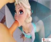 Elsa Do Hot Blowjob In Castle | Uncensored Cartoon Hentai Frozen 4k 60fps from sun tv serial actress xxx with
