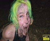 Wild and rough walk (enema, humiliation, piss, prolapse, dirt) from enimalsex