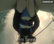Emi Serene masturbates underwater in the pool from emi clear