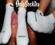 Blonde Masseuse Rather Rub My Cock With Her Feet! - Nike Low Cut Socks from onlysockies