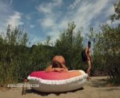 : Showing off my naked body on the beach trail! from exhibitionist beach