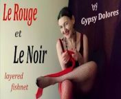 Le Rouge et le noirlayered fishnet feet fetish by Gypsy Dolores from samaira tango