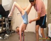 Flexible teen gymnast Olivia shooting in anal porn (part 2) from masaku 7s porn party v