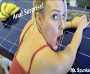I Fuck Her Ass with No Warning: Anal Surprise While She Cleans The Kitchen from rabbits
