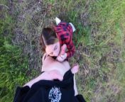 Perverted Teen Makes Me Cum on her titties in a Forest POV Public Outdoor from emuyumi couple