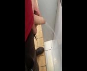 Hung lad at urinal next to me gets semi while pissing! from urmal
