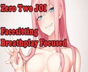 Zero Two sits on your face (Zero Two JOI) (Breathplay, Light Femdom, Facesitting, Two Endings) from zero two costplay