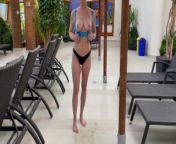 Public water park fun with sexy babe - Tonny and Mia from naked water parks