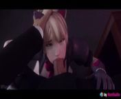 D.Va Sucks her Boss Off Till he Cums on her Face (with sound) 3d animation hentai game overwatch from hentai denim cum in mouth swallowing censored trefoil fellatio skinny jeans deepthroat short hair sweat