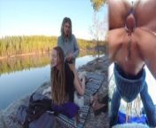 Sex on a reindeer skin next to a forest lake - RosenlundX - 60fps from erotix travele evisode2