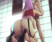 3D HENTAI YURI Sakura and Ino have fun while nobody sees from naguty