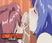 Hentai Pros - Two Sexy Girlfriends Share A Big Juicy Cock Together from mla khalifa pro