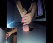 Gloryhole Condom off Creampie from big boobs indian milf maid rims and fucks her boss