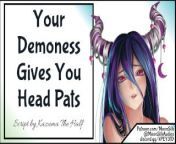 Your Demoness Gives You Head Pats from mad asmr triggers bating