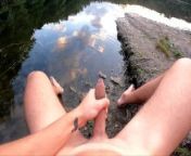 teen boy cum outdoor in beautiful place from girl skiny standing hard and bf