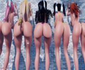 【MMD】 6 Girls in Micro Bikinis Dance to Havana from bikini s