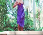 Sri Lankan spa girl outdoor bathing from srilonkan girl outdoor bath