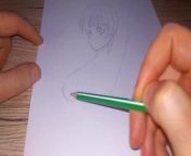 Japanese girl in underwear raised her hands up from 3d drawing video 3gp