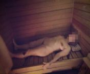 Homemade Sauna Whisking for beautiful elder lady POV from idope