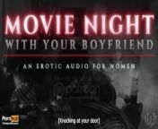 A Romantic Movie Night with your Boyfriend Turns into a Hardcore Sex Session (BFE Erotic Audio M4F) from bangla 3xx cinema