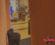 student public fitting room exposed, open door in mall from shopdog