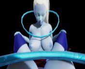 Dragon ball super: Vados Futa x Marcarita cowgirl in space from dbz goku and android 21