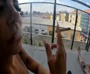 Lady Muffin and I smoking a cigarette naked on the balcony. FETISH from avi pixmix io nude