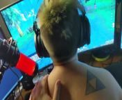 Girl Tries to Play WoW While Getting Fucked From Behind from biggest cock and balls on the beach