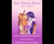 (FOUND ON ITCH.IO AND GUMROAD) F4F Your Honesty Matters! ft AppleJack x Rarity ft @Sarielle13 from applejack x raridade