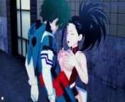 Momo Yaoyorozu and Izuku Midoriya have deep sex in a back alley. - My Hero Academia Hentai from cdmomo