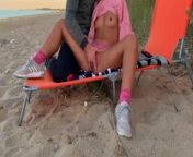 Fingering and cumming on PUBLIC BEACH at sunset 💖 from candid hd teen nudist