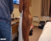 I Opened The Door NAKED to a Room Service Guy and Placed a Food Order Holding My Towel from indian reap sexoon lee naked