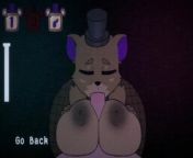 Five Nights At FuzzBoob's Furry FNAF girl in top hat from fnaf toy
