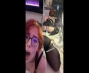 pretty alt redhead bouncing her fat ass on a big toy from strippersln thehood