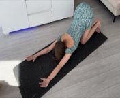 HOT YOGA IN A SEXY DRESS from yoga monny try onhaul