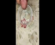 Playing With Cock And Cum In Glass Bowl from bangla dudh khan