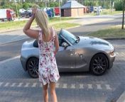 GERMAN BLONDE FUCKED IN PARKING LOT from parked video