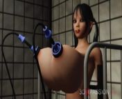 Milk maid episode 2. A sexy busty girl in cuffs gets fucked hard by hot shemale from cartoon shemale 3d