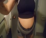 Bathroom Belly Bloat from tamil fat anude nude